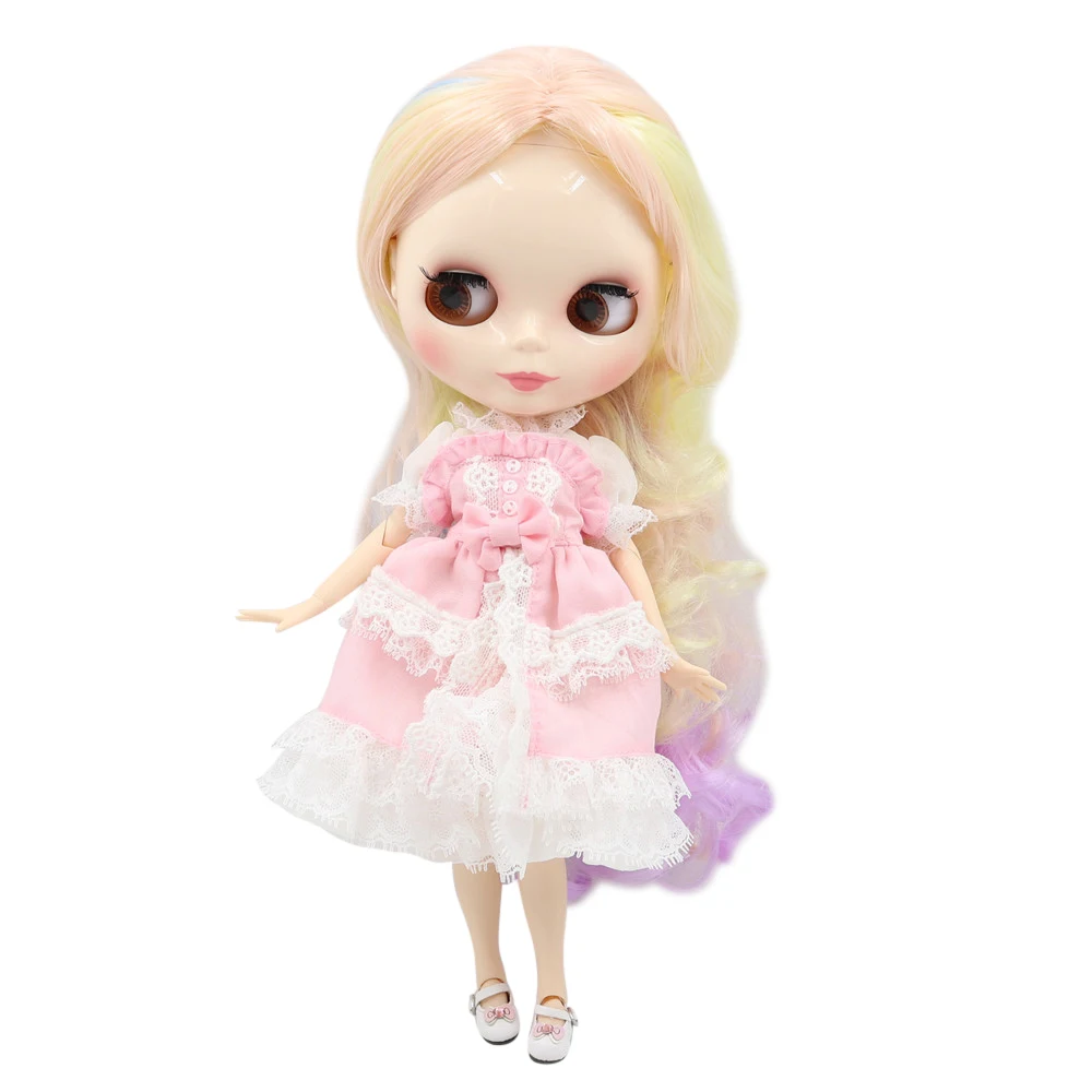 ICY DBS Blyth doll joint body white skin Mixed color hair diy makeup 1/6 30cm bjd girl gift .