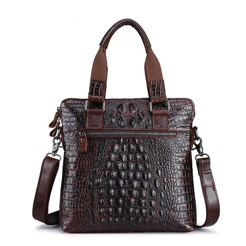 Men Handbag Crocodile Grain Genuine Leather briefcase Business Messenger Bag Shoulder Bags delicate ad luxurious maleta Cowhide