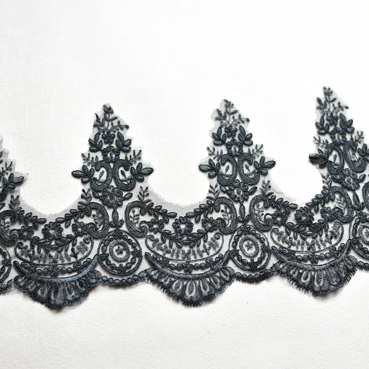 3 Yards/Lot 14 Farben Auto Knochen Stickerei Stoff Pailletten Spitze Trim Für Handgemachte DIY Kleidung Hochzeit Kleid Schleier 24CM Zubehör – Detail 21