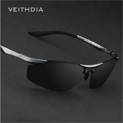 VEITHDIA Sunglasses Outdoor Brand Aluminum Magnesium Driving Cycling Polarized Men Goggle Eyewear Male Sun Glasses UV400 6529