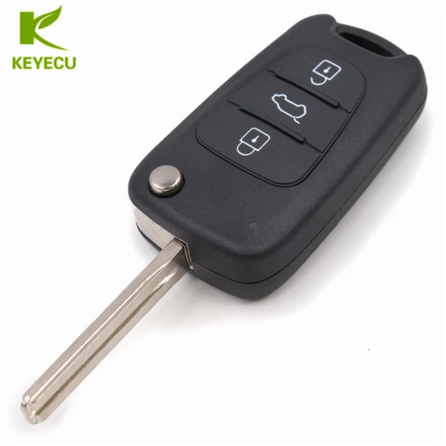 KEYECU di Ricambio Vibrazione Auto Chiave A Distanza Fob 3 Button 433MHz ID46 per Kia Rio Ceed CeedPro Picanto Sportage 2010 -2012