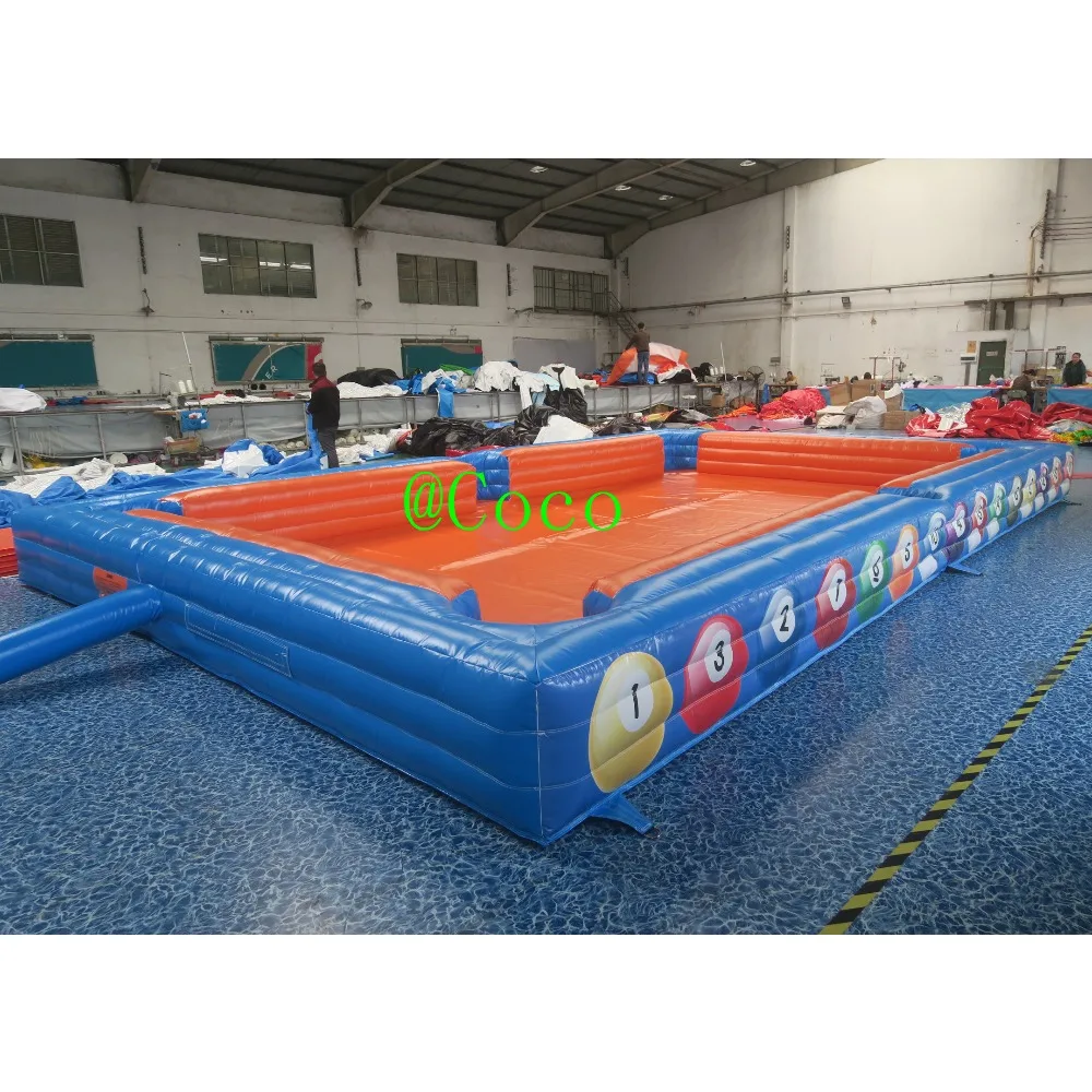 8x5m pvc good quality Inflatable Pool Ball Table Snooker Soccer Ball Table Billiard Football Field