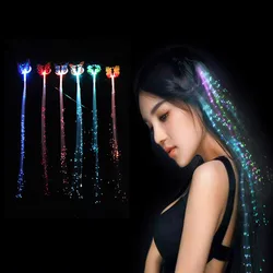 Glow in the Dark Toys Colorful Luminous Plait Flash Fiber Braid Plaza Night Market Children's Performance Projects Party Props