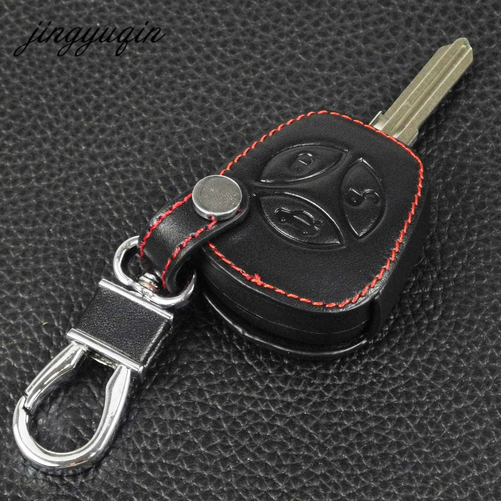 jingyuqin Car Styling Leather Car Key Cover Case Set Protector For LADA Priora Sedan Sport Kalina Granta Vesta X-Ray XRay