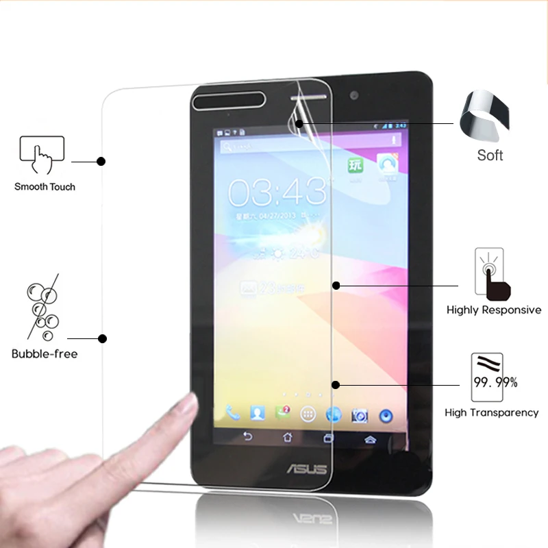 La migliore pellicola protettiva per schermo lucida trasparente premium per Asus FonePad ME371MG 7.0 "pellicole protettive per schermo lcd HD anteriore per tablet