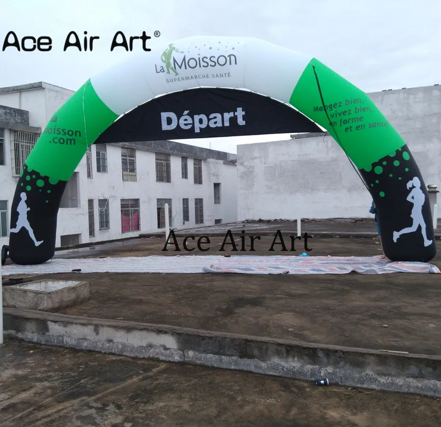 

Standard Race Arch 10 m Inflatable Finish Line Depart Arrive Line Sports Archway Entrance Arch Gate with Removable Hang Banner