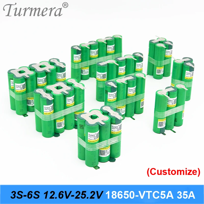 

3S 12.6V 4S 16.8V 5S 21V Battery Pack US18650VTC5A 2600mah 35A Discharge Current for shura screwdriver battery (customize)