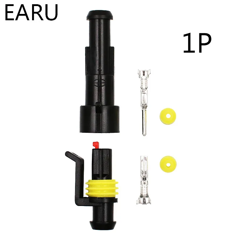 Juego de 5 pines para coche, 1/2/3/4/5/6 Pines, Way AMP 1,5, Super sellado, impermeable, Conector de Cable eléctrico