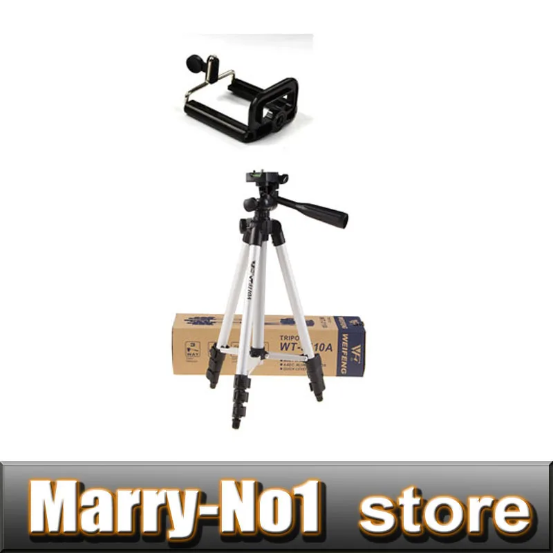 2 in1 W EIFENG WT3110A TF-3110Aขาตั้งกล้องด้วย3-Wayหัวขาตั้งกล้อง+โทรศัพท์ผู้ถือยืนคลิปสำหรับ5D25D35D D40 D7100 D90 D3100กล้องDSLR