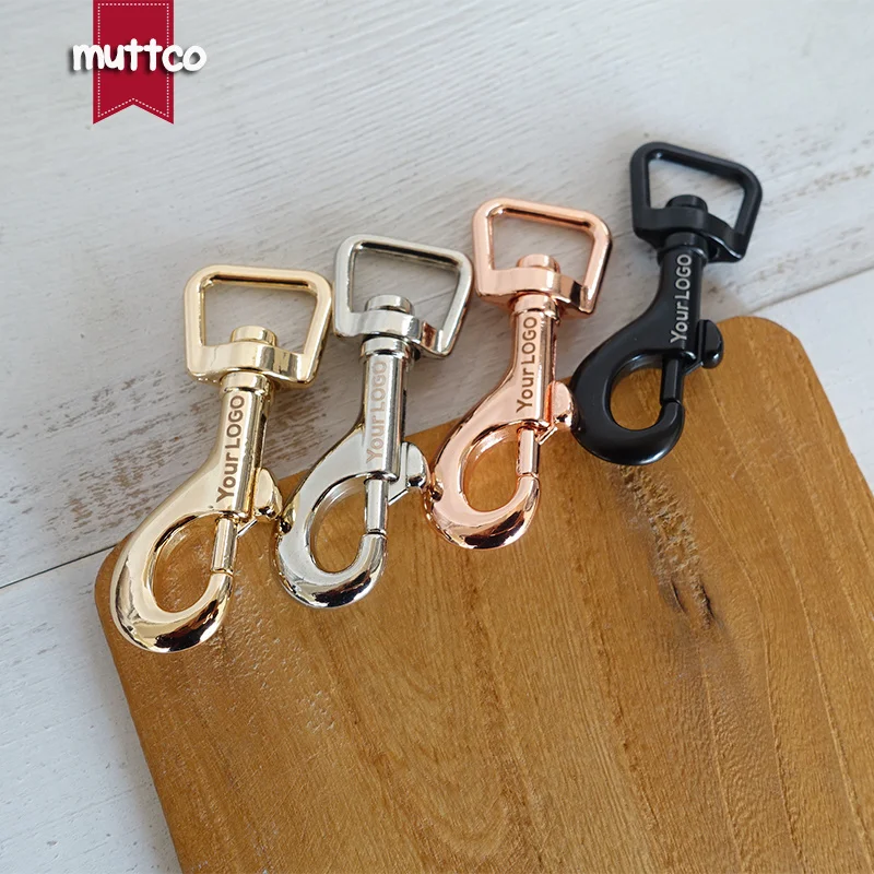 50pcs/lot Engraved buckle, We provide laser engraving service customize LOGO 15mm dog clip hook 4 colors