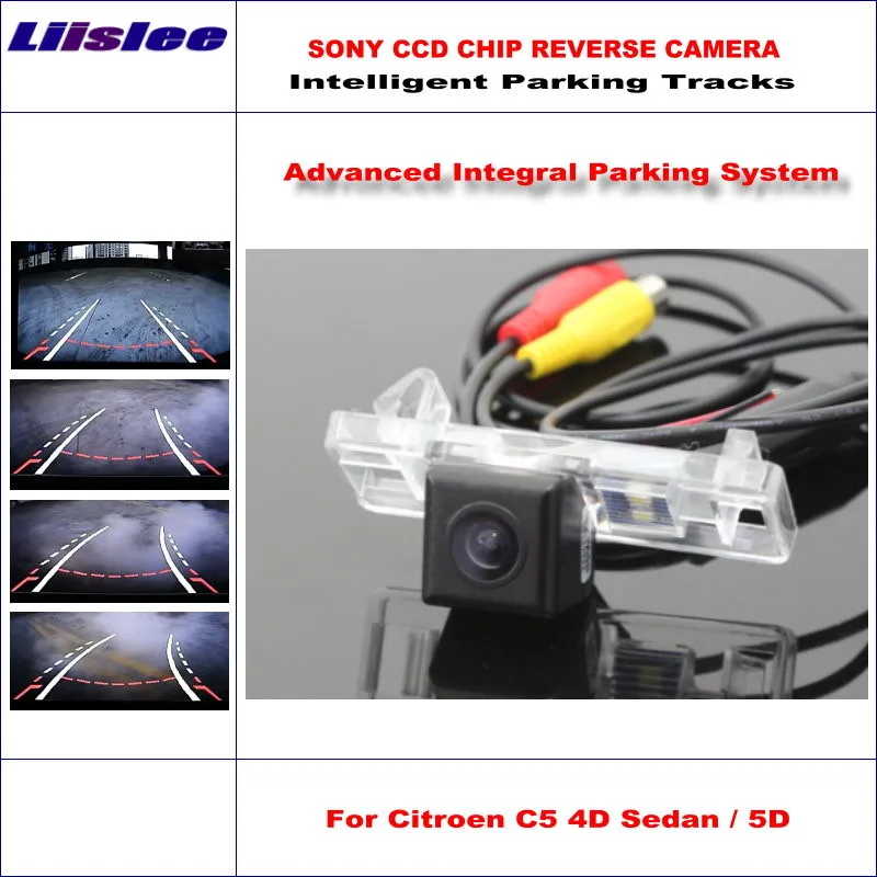 

HD CCD SONY Rear Camera For Citroen C5 4D Sedan/5D Hatchback/SW Intelligent Parking Tracks Reverse NTSC RCA AUX