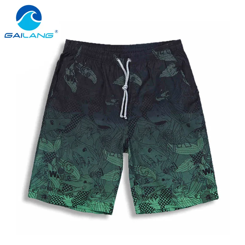 Gailang Brand Beach Summer Men Board Shorts Casual Polyester Mens Man Boxer Trunks Shorts Bermuda Quick Drying Swimwear Swimsuit