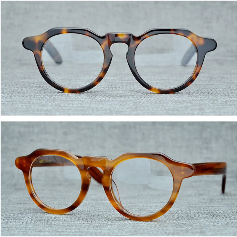 Cubojue Acetate Eye Glasses Frame Men Women Thick Eyeglasses Man's Optic Prescription Spectacles Vintage Novelty Tortoise Male