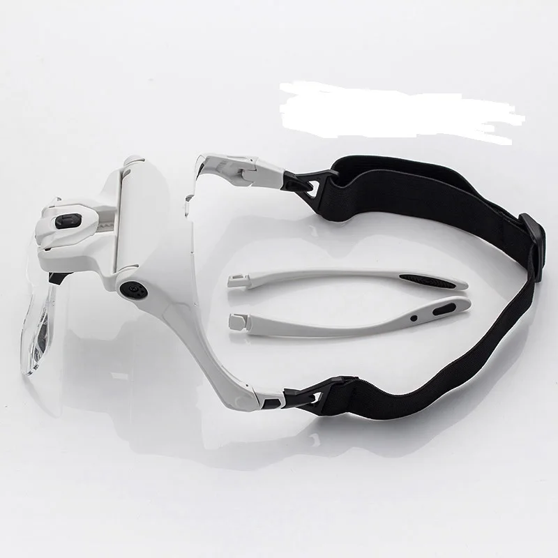 1x 1.5x 2x 2.5x 3.5x Headband LED Magnifier Head Wearing Eye Reading Magnifying Glasses Soldering Repair Lamp Magnifier Loupes