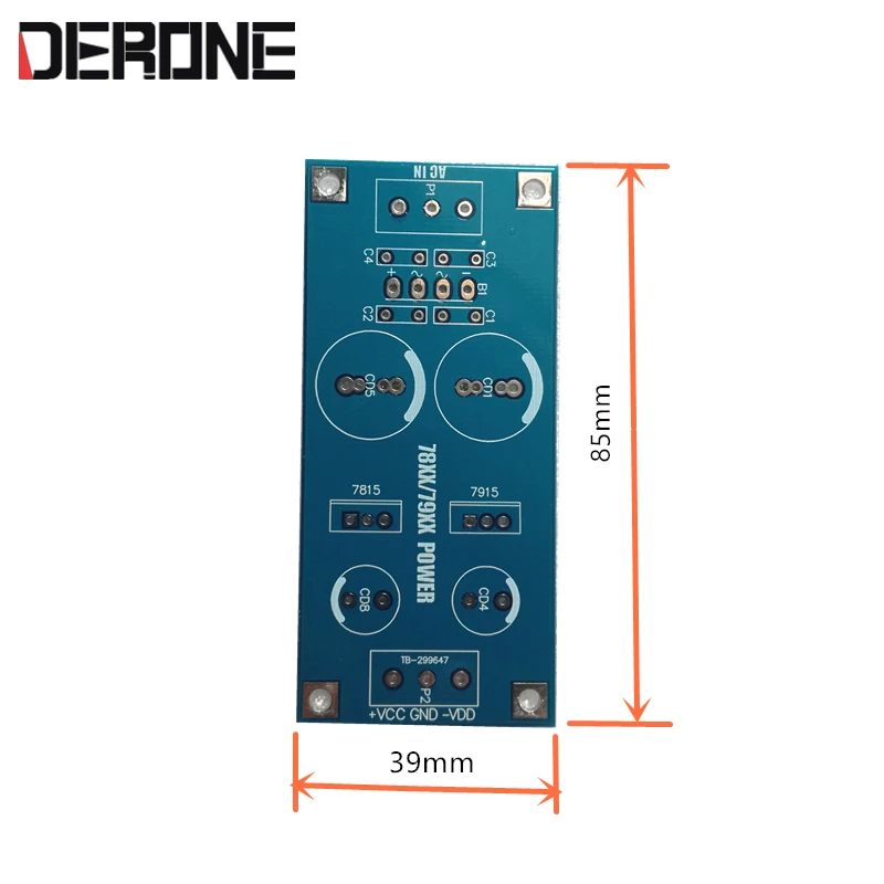PCB a 2 pezzi di potenza lineare regolata LM7815 lm7915 per preamplificatore dac