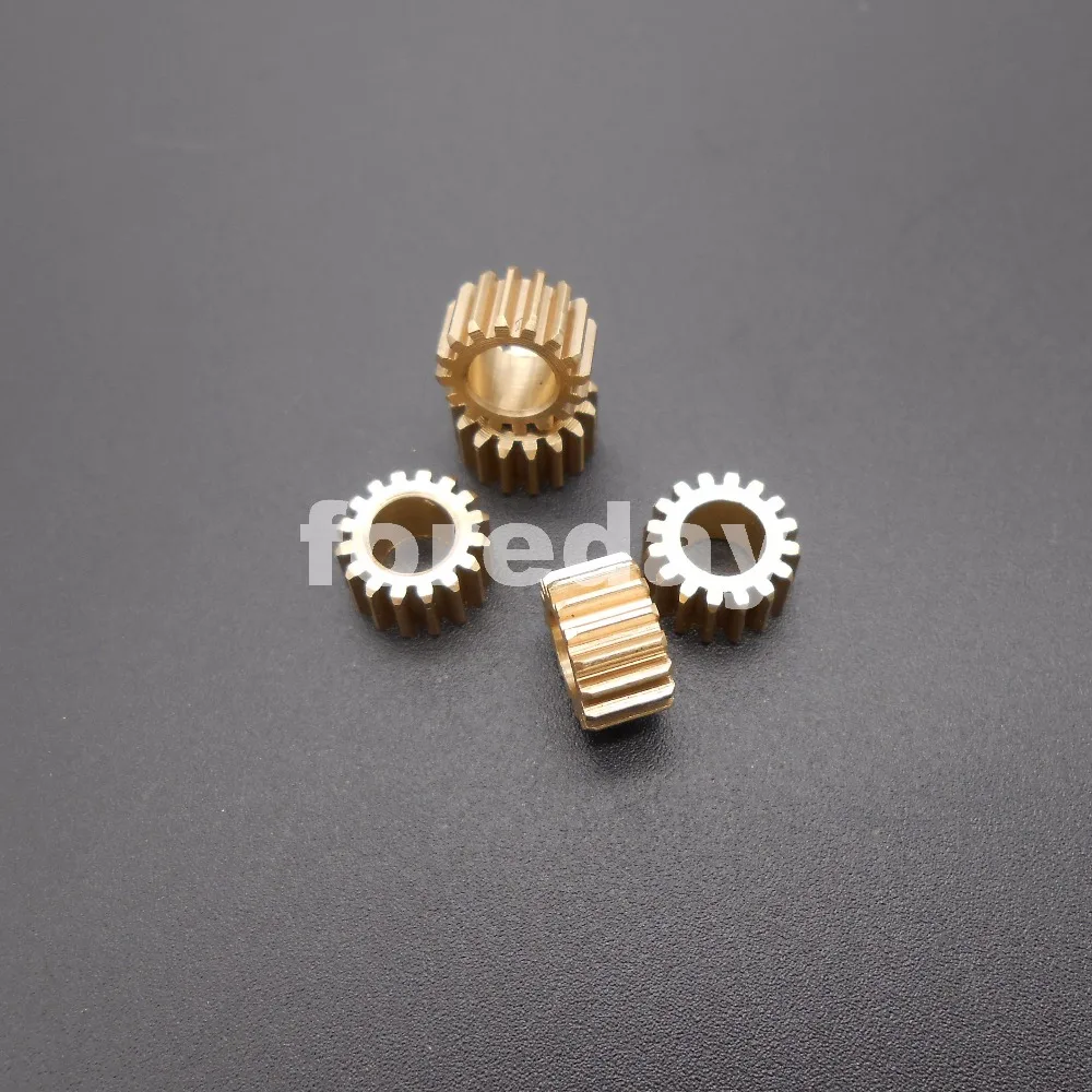 100PCS X 165A Brass Gear 0.5 Modulus T=16 Aperture 5mm DIY Model Accessories 16T 16 Teeth Metal *FD349X100