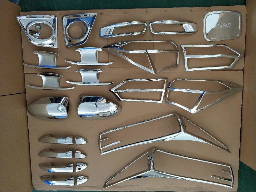 For Toyota E170 Corolla (Australia) ALTS 2014 2015 2016 2017 FS High-quality 25PCS ABS Chrome plated trim accessories plated