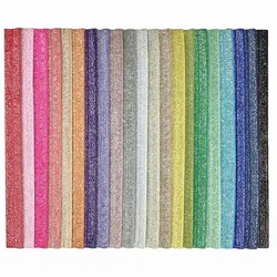 6 pz/lotto 1.5cm argento Glitter fascia elastici fasce per capelli corde fascette per capelli in raso fasce per capelli accessori per capelli per bambini bambini