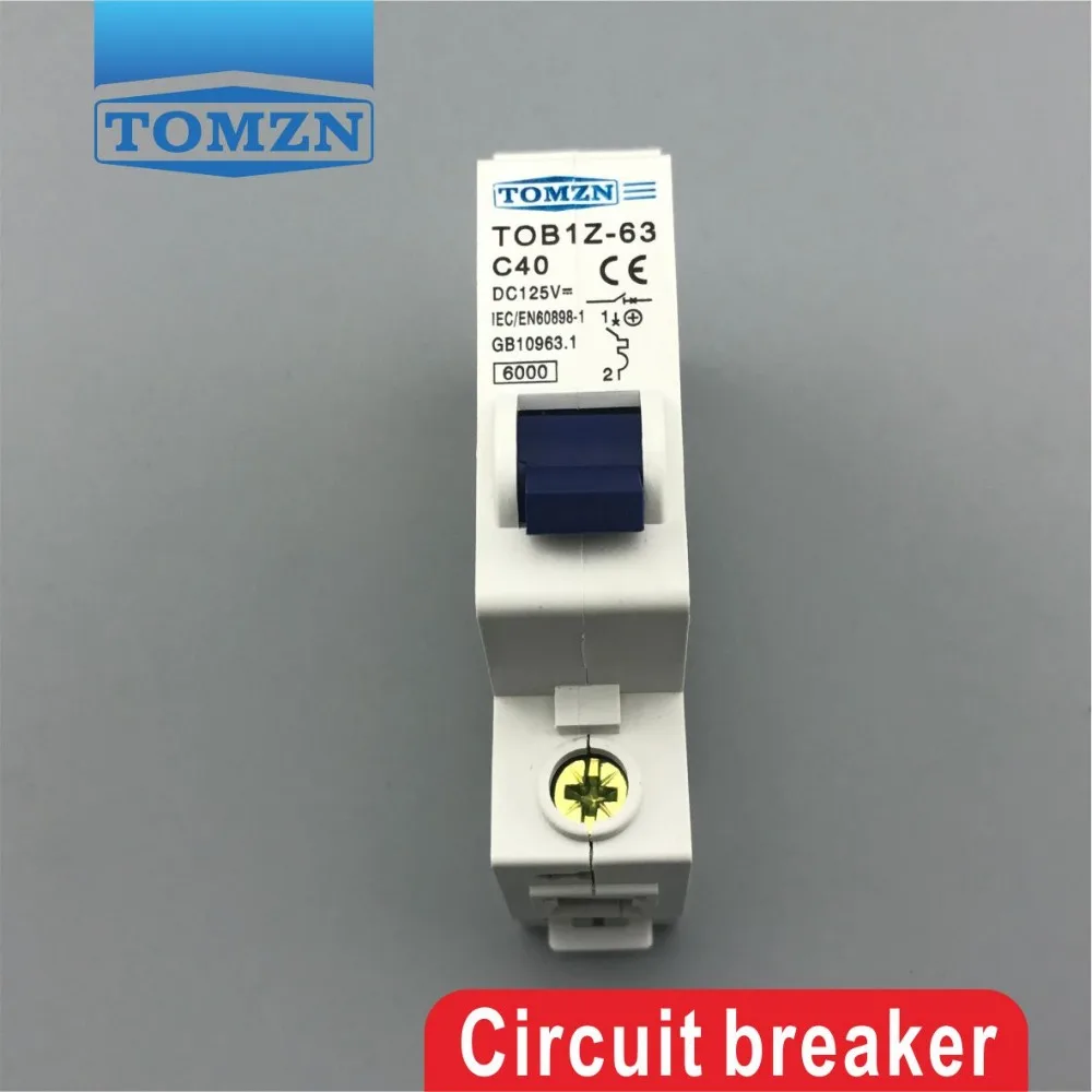 1P 40A DC 125V  Circuit breaker MCB C curve