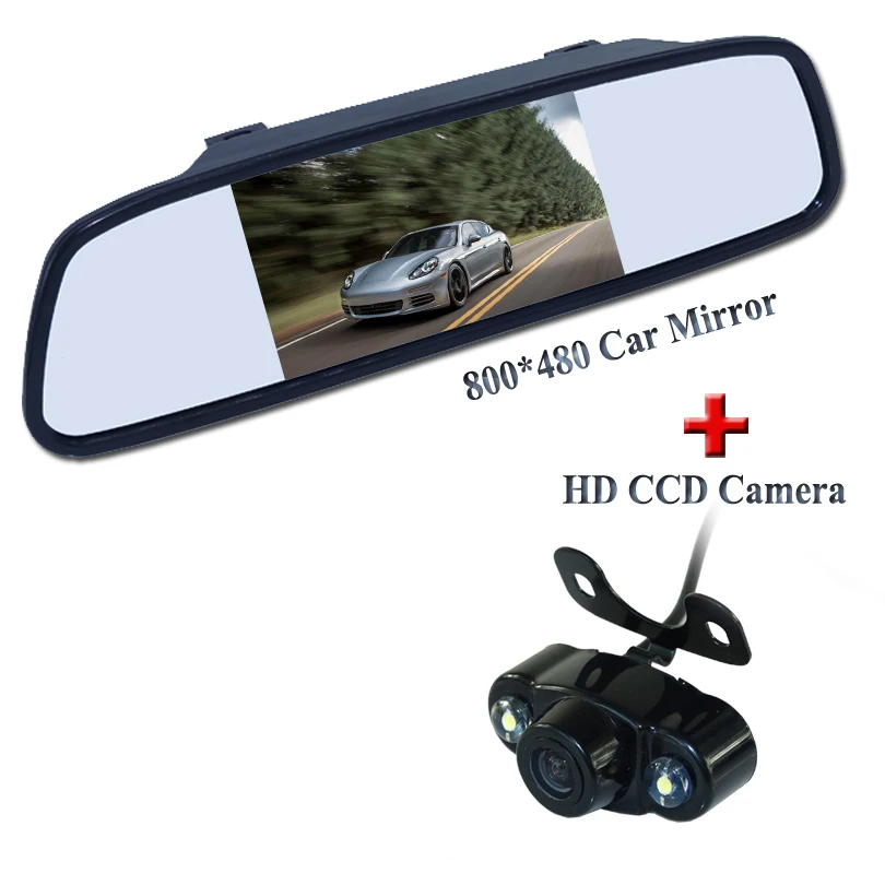 

4.3 " Color TFT LCD12V Car Monitor Rear View monitor With 2 Channels Video Input For DVD VCD Reversing Rear view Camera