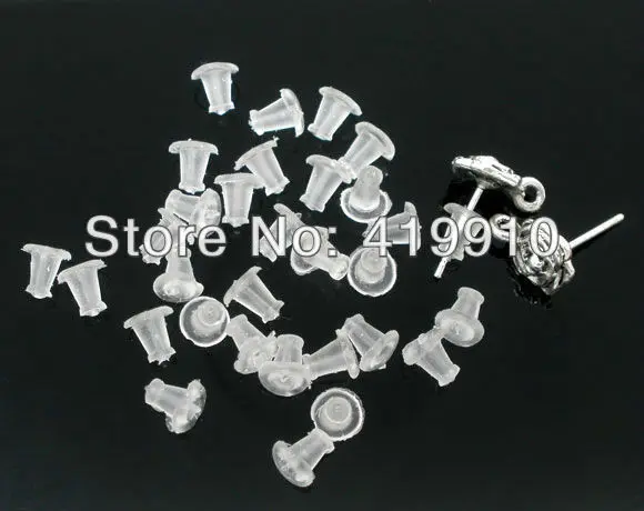 3000 PCs Rubber Back Earring Stoppers Findings 5x5mm  M00343