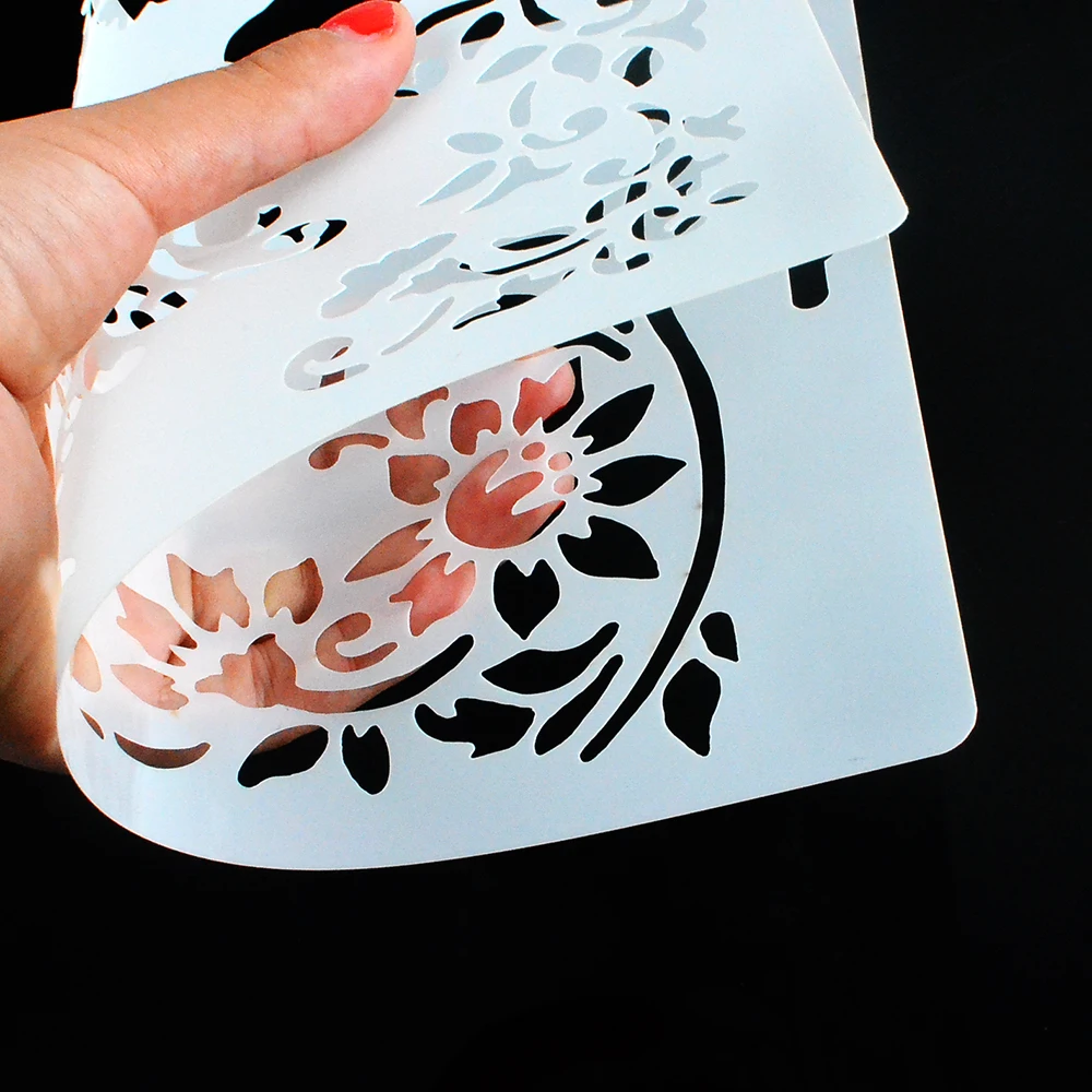 A4 A3 A2 DIY Craft Hamsa Palm Mandala Stencil For Wall Painting Scrapbooking Stamping Album Decorative Embossing Paper Card
