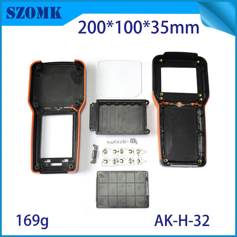 1Piece 203*100*35mm 5xAA 18650 battery holder handheld electronics plastic box enclosure housing box plastic control box