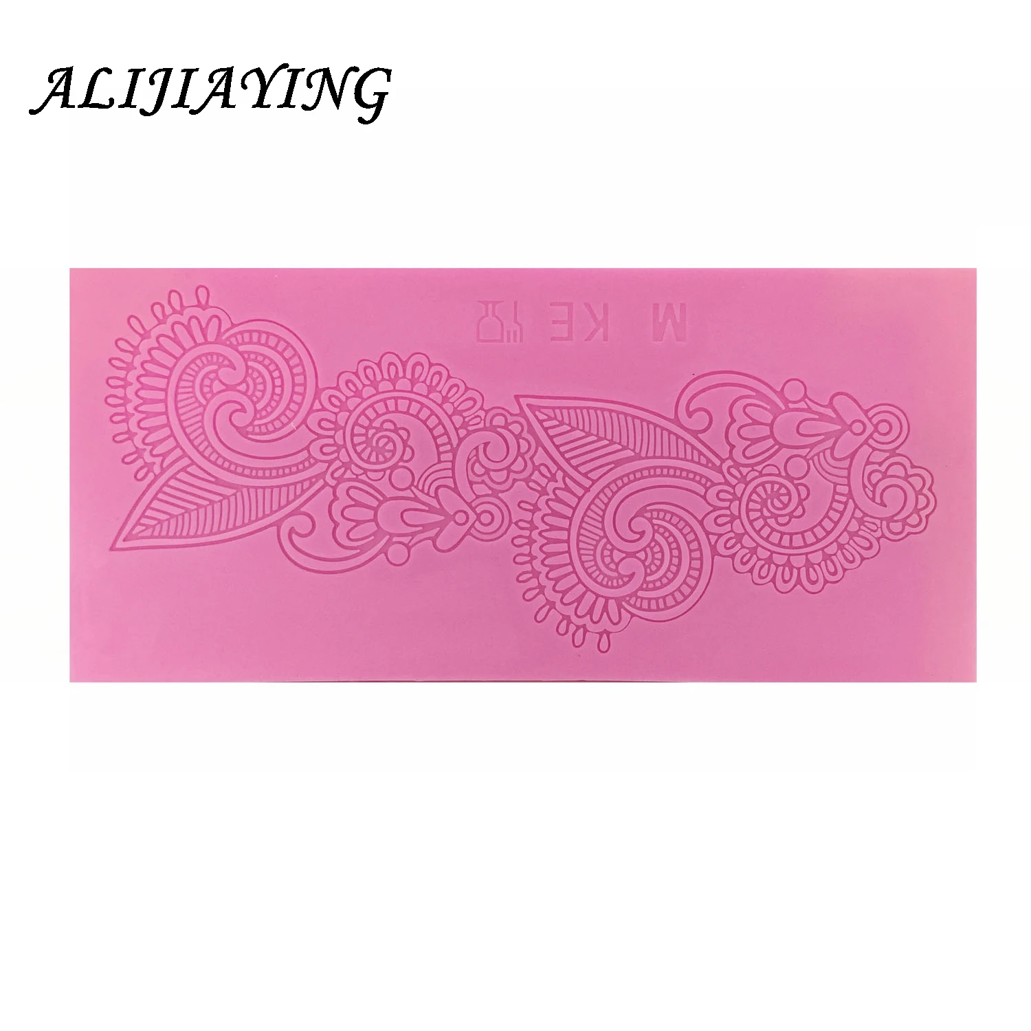 Flower Shape Cake Silicone Mat Sugarcraft Fondant Cake border Decorating Tools Kitchen Baking Silicone Lace Molds D0248