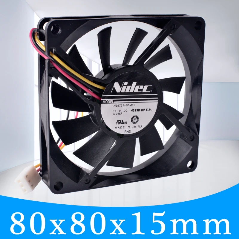 COOLING REVOLUTION 80mm fan h35731-55mei 8015 80x80x15mm 12V 0.045a 8cm ultra-thin silent cooling fan.