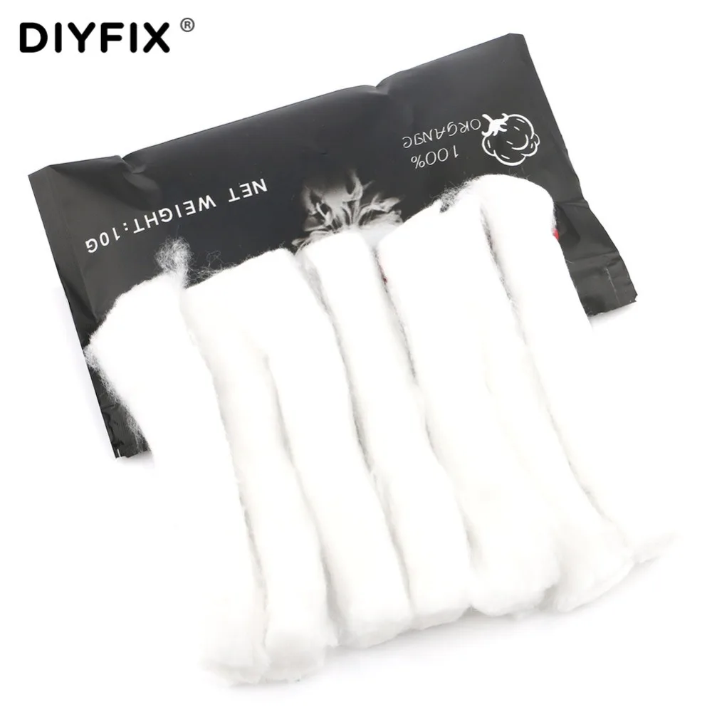 DIYFIX القطن العضوي لحم الخنزير المقدد كيندو Vape Cottons للسجائر الإلكترونية القابلة لإعادة البناء RDA RBA لتقوم بها بنفسك البخاخة بخار القطن التبعي