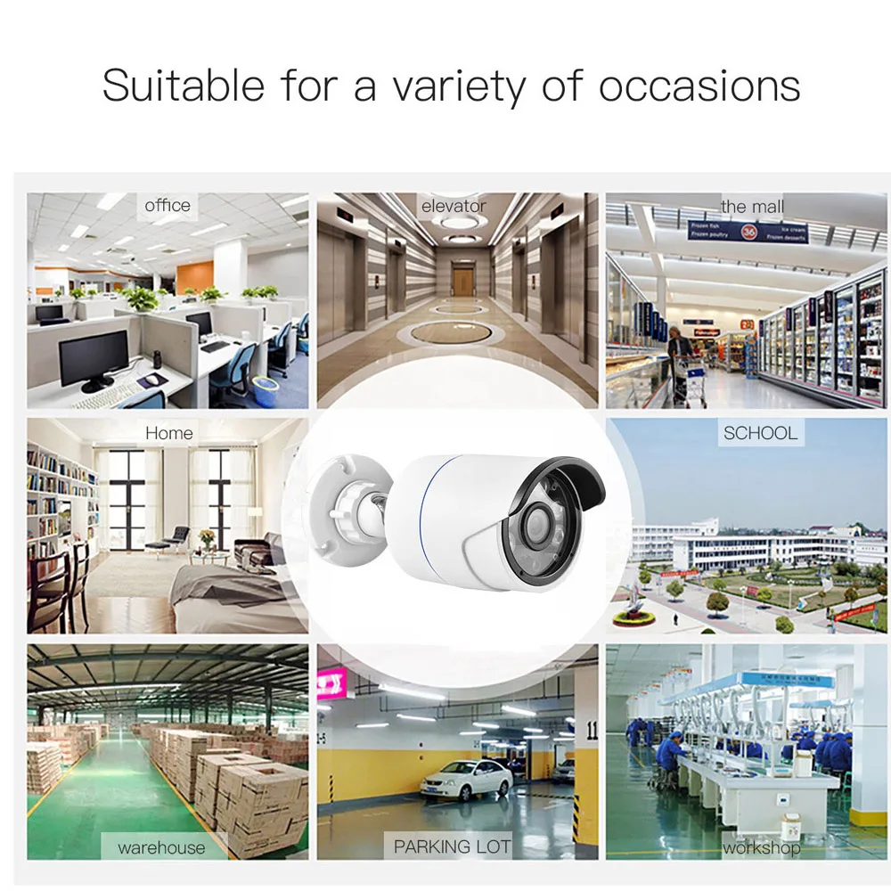 AZISHN H.265 5MP كاميرا IP معدنية 2880X1616 كامل HD كشف الحركة 25 متر للرؤية الليلية IP66 في الهواء الطلق XMEye P2P كاميرا تلفزيونات الدوائر المغلقة