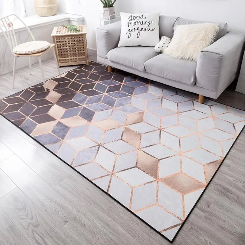 Nordic Geometric Carpets For Living Room Bedroom Rugs Metal Style Area Rug Home Carpet Floor Door Mat Decoartive tapete parlor