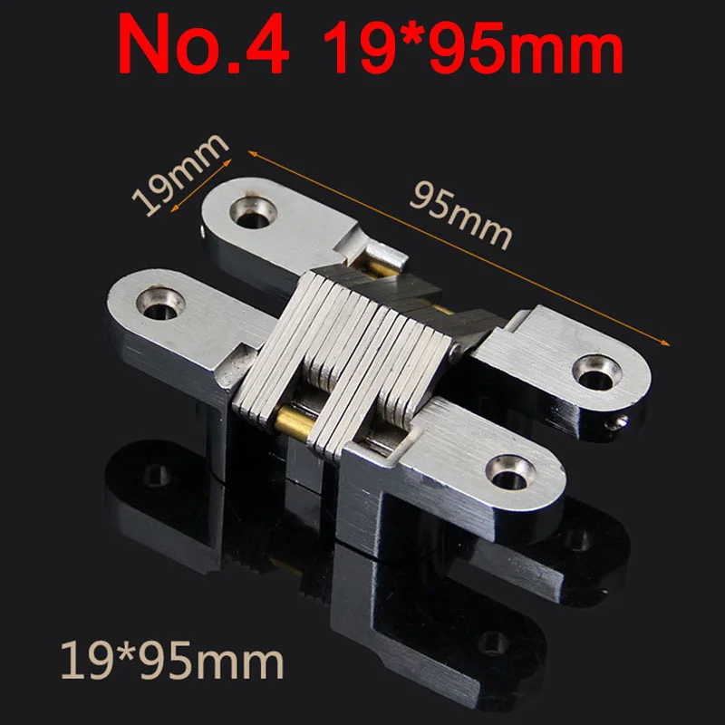 

DHL Shipping ! Brand New 100PCS Heavy Duty Hidden Cross Hinges Invisible Concealed Hinges Folding Door Hinges with Screws