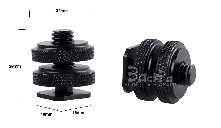 Support de lampe Flash, adaptateur pour chaussures à Double vis 3/8, accessoires de Studio Photo, 10 pièces