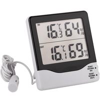Two Channels In & Out LCD Electronic Temperature Humidity Meter Thermometer Hygrometer Weather Station Thermo-Hygrometer