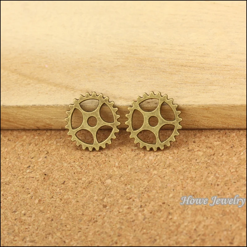 

Wholesale 200 pcs Vintage Charms Gear Pendant Antique bronze Fit Bracelets Necklace DIY Metal Jewelry Making 10088