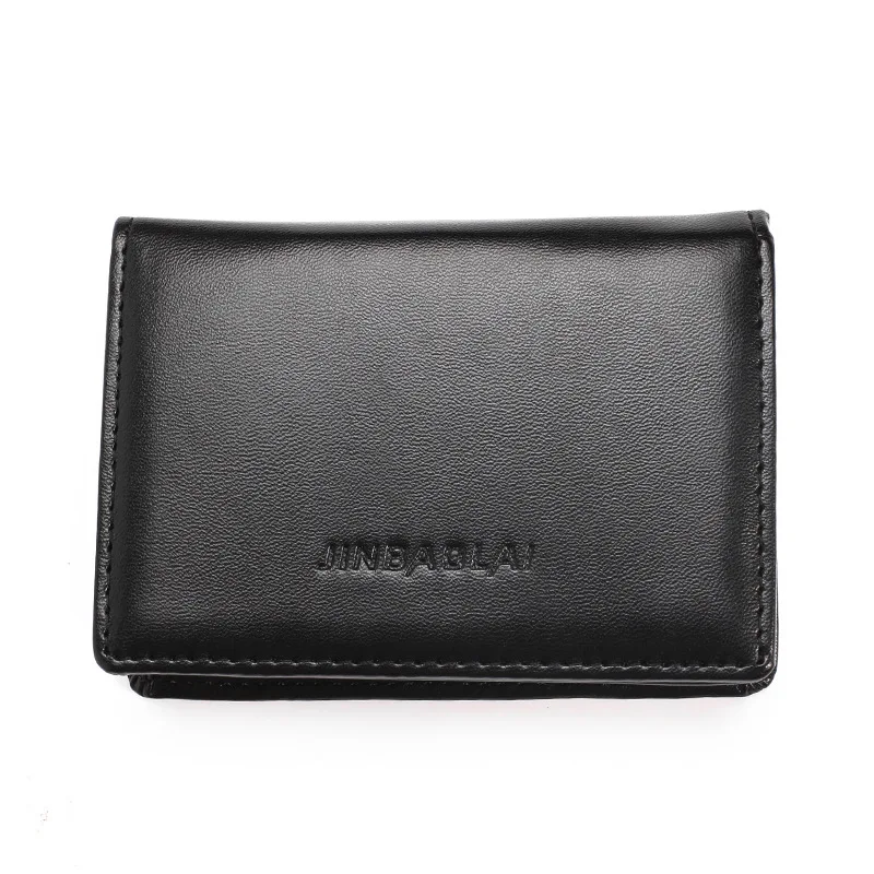 Hot Sale Luxury Small Men\'s Credit Card Holder Business Style Leather Card Case Wallet For Man Mini Male Purse