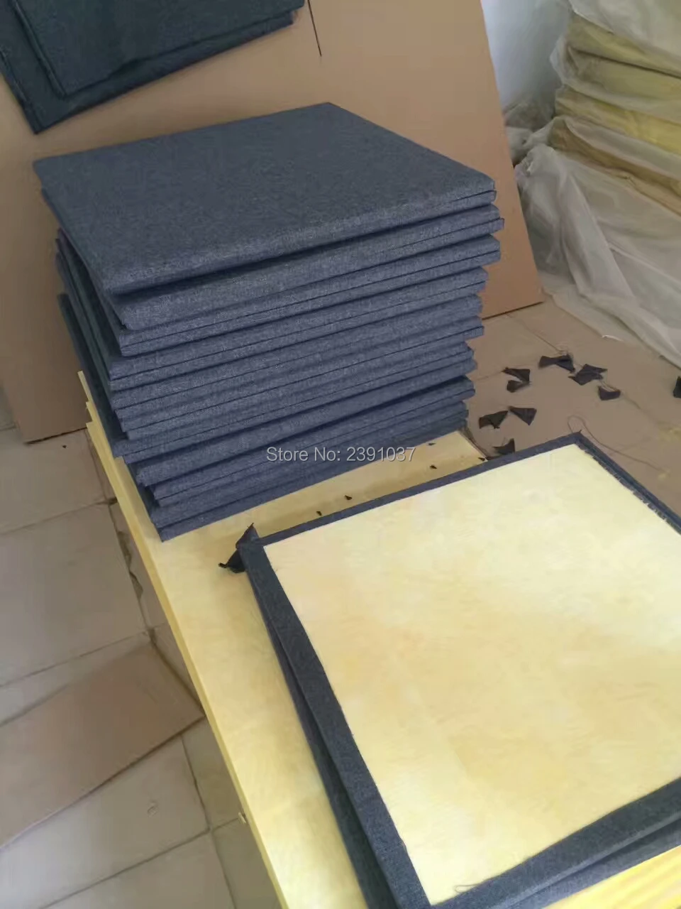 Fiberglass Acoustic Soundproof Panel, Linen Panel, Home Studio, Sound Absorbing, 1Box, 6Pieces, 120x30x2.5cm