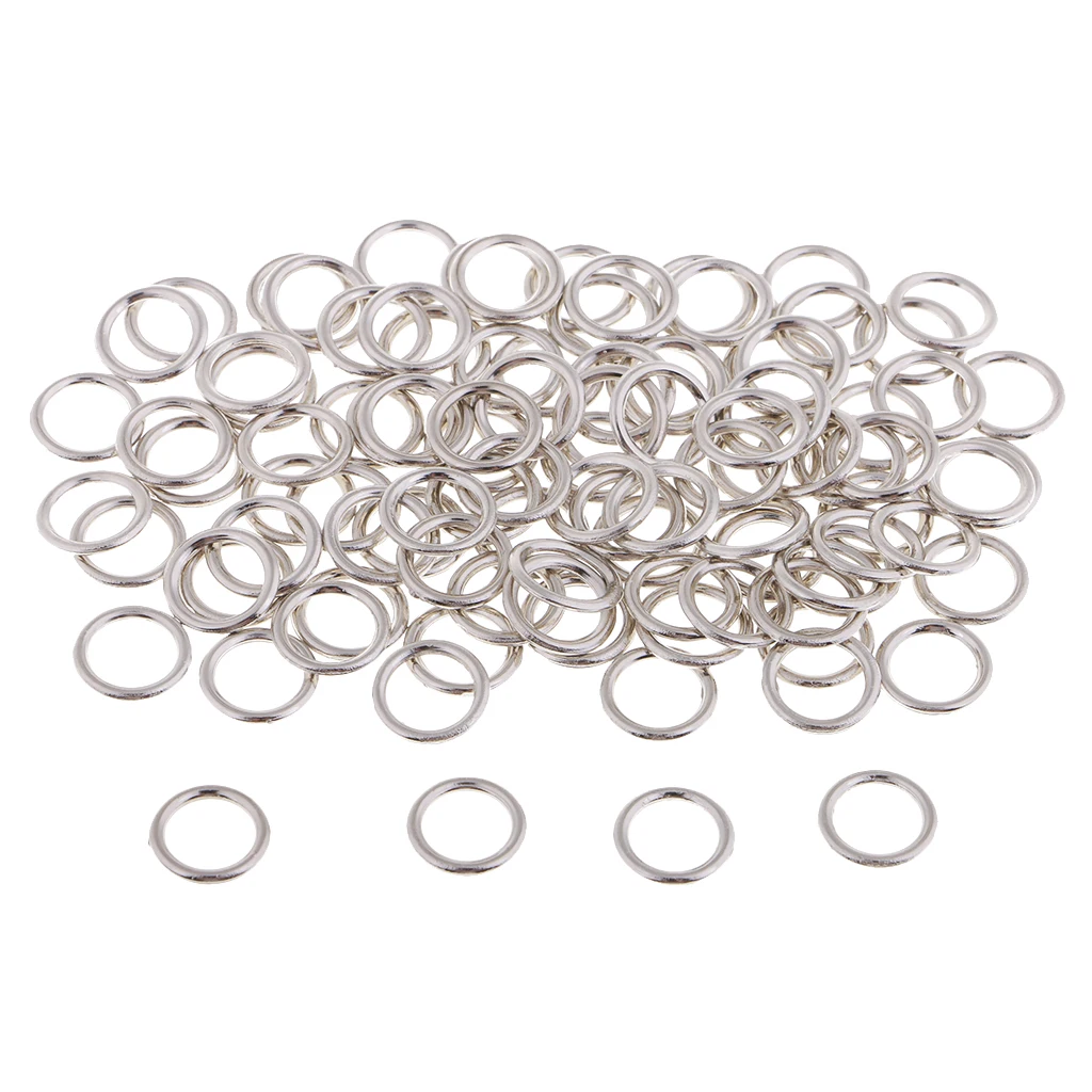 100 Pieces Alloy Bra Strap Adjuster Slider O Ring Lingerie DIY Sewing Crafts Silver