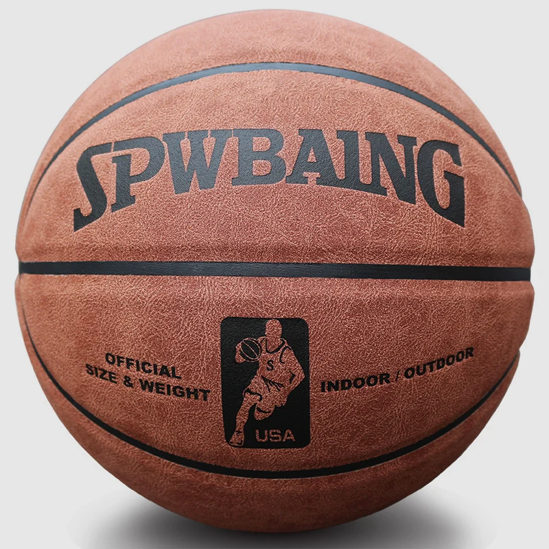 Pelota de baloncesto de cuero de PU para entrenamiento en interiores, pelota de cuero de vaca, de gamuza suave, resistente al desgaste, para exteriores, talla 7