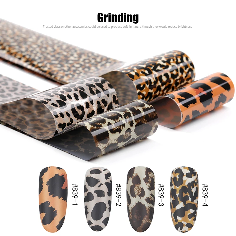 1 roll of 3D leopard nail transfer sticker star animal glue nail envelope sticker 3D decoration tips manicure