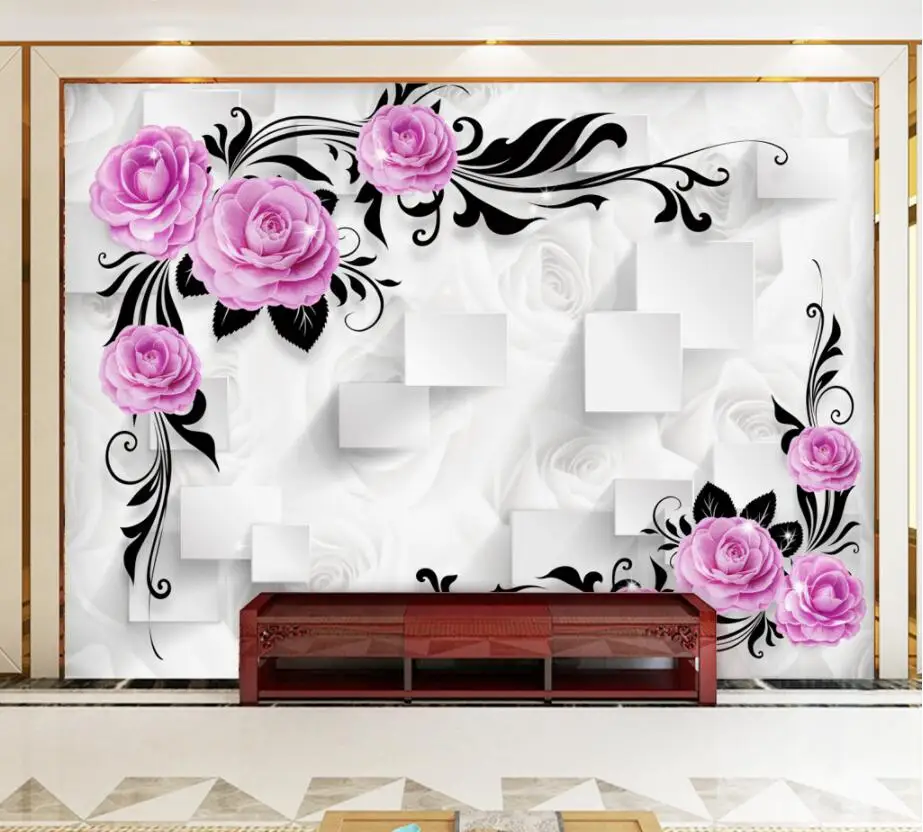 

beibehang Customized wallpaper Peony pattern 3D stereo TV wall background home decoration background murals photo 3d wallpaper