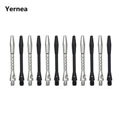 Yernea High-quality 6Pcs/Lot Darts Shaft Aluminium Alloy Material 45mm Shafts Silvery White and Black Two Colour