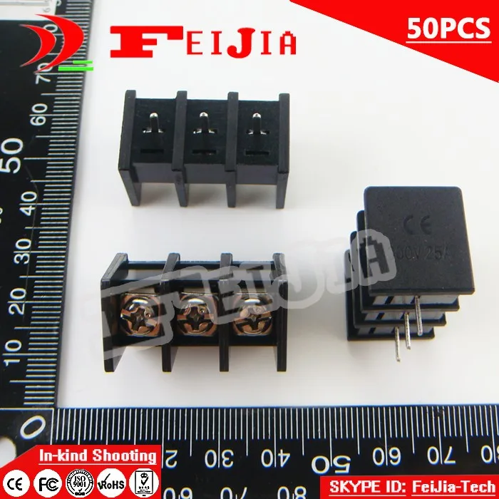 

50PCS 55-10-3P / 55 10mm 3Pin Barrier Terminal Block Screw Terminal Block Pitch 10mm Terminal Block Free Shipping