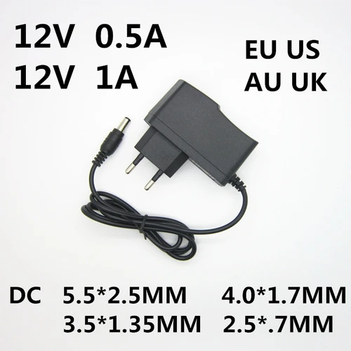 Imagen 2 del producto Adaptador de corriente para tiras de luz LED EVD, convertidor AC 100-240V DC 12 V 0.5A 0.8A 1A 1.5A 2A 3A, fuente de alimentación del cargador, 12 V, 1 ud.