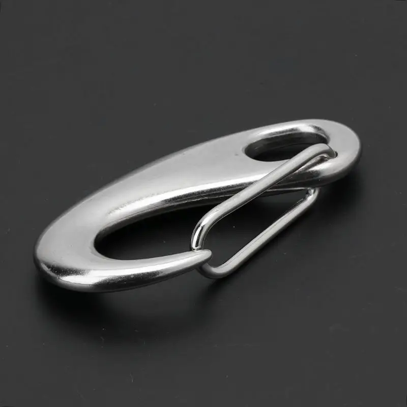 OOTDTY Stainless Steel Egg Spring Hook Clip Quick Link Carabiner Spring Buckle image 4