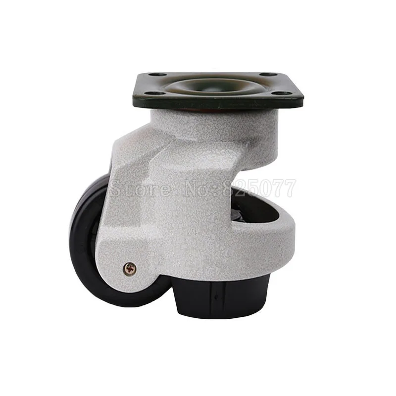 4PCS CD-120F Load Bearing 1000kg/pcs Level Adjustment MC Nylon Wheel and Aluminum Pad Leveling Caster Industrial Casters JF1555