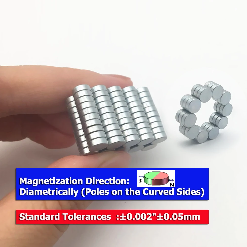 100pcs Diametrically Magnetized Disc Dia. 6mm x 2mm Neodymium Magnets 6*2 Tinny Small Round Micro Precision Mini Sensor 6x2 mm