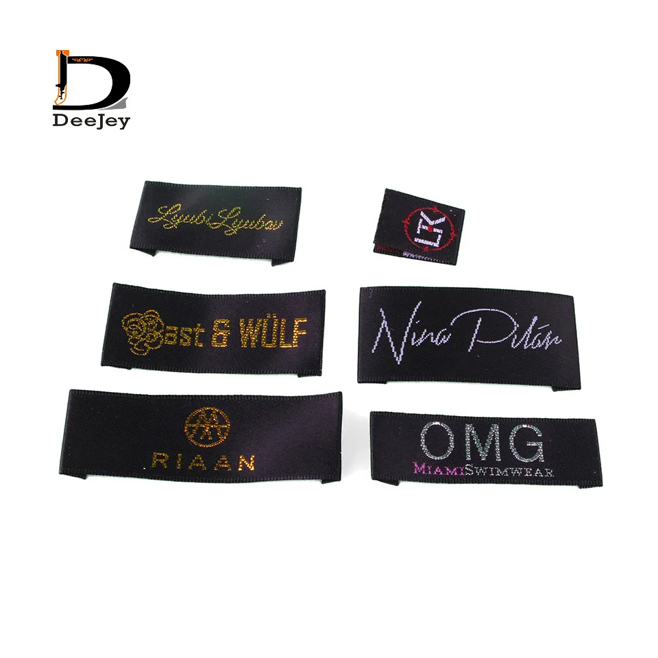 

Wholesale woven label clothing eco_friendly washable garment label custom clothing label 2000pcs a lot