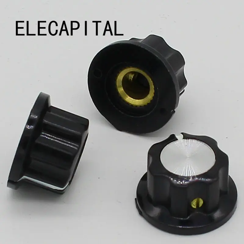 

10 шт., бакелитовая ручка, поворотный переключатель, ручка юбки, A01 D 20 мм H 12 мм, диаметр отверстия 6 мм